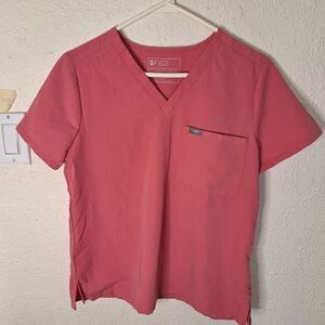 Figs Catarina One Pocket Scrub Top Pink S/P